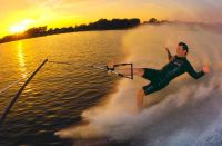 barefooting on a boom